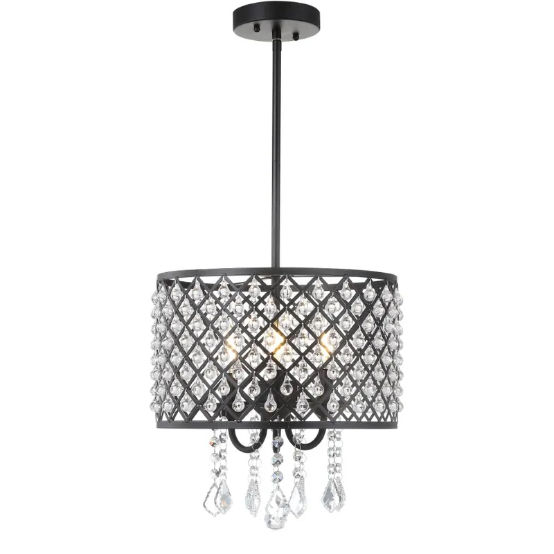 Axum Metal/Crystal Adjustable LED Drop Chandelier Certified