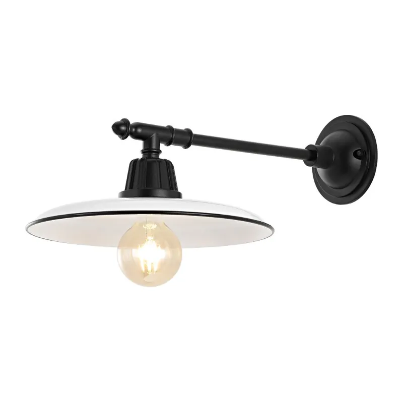Hot Deal Southport 12" Farmhouse Industrial Indoor/Outdoor Iron LED Victorian Arm Outdoor Sconce