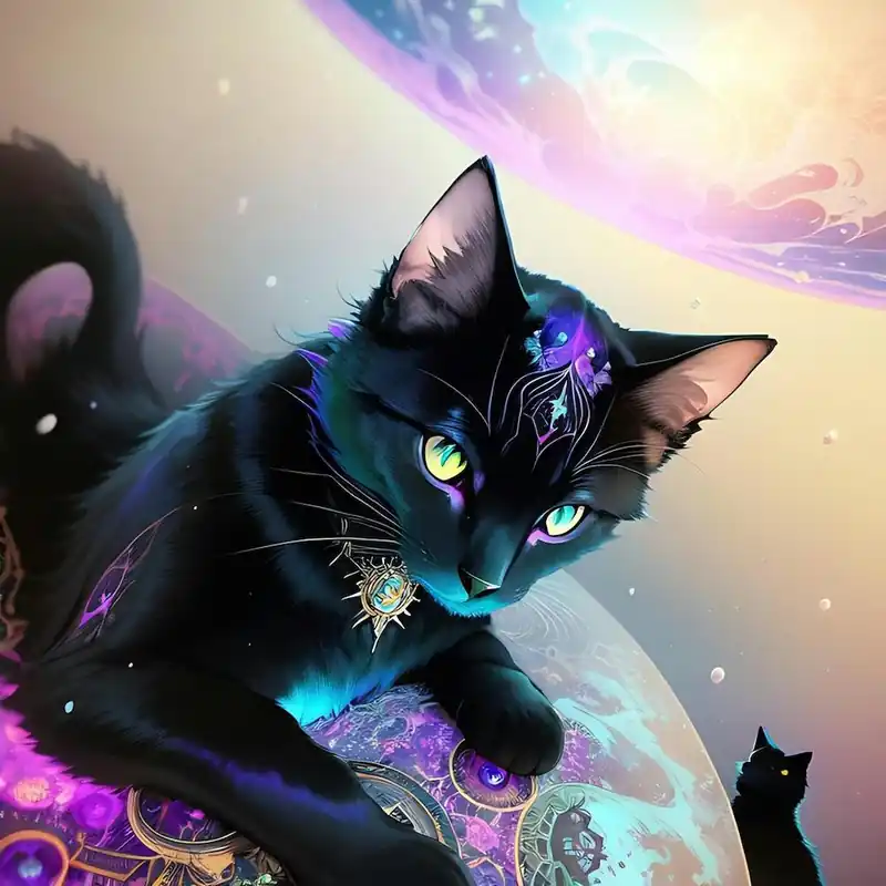 Black Cat On The Moon Place Order