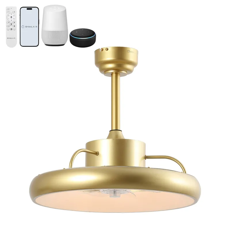 Trina 20" Modern Contemporary 6-Speed Metal Mobile-App/Remote-Controlled Dimmable Smart Integrated LED Ceiling Fan Deal