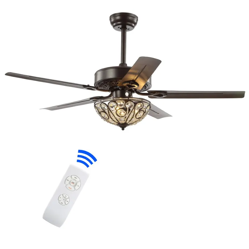 Nanday 48" 3-Light Wrought Iron LED Ceiling Fan With Remote Markdown