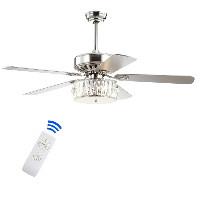 Swiftie 52" 3-Light Crystal Prism Drum LED Ceiling Fan With Remote Buy Today
