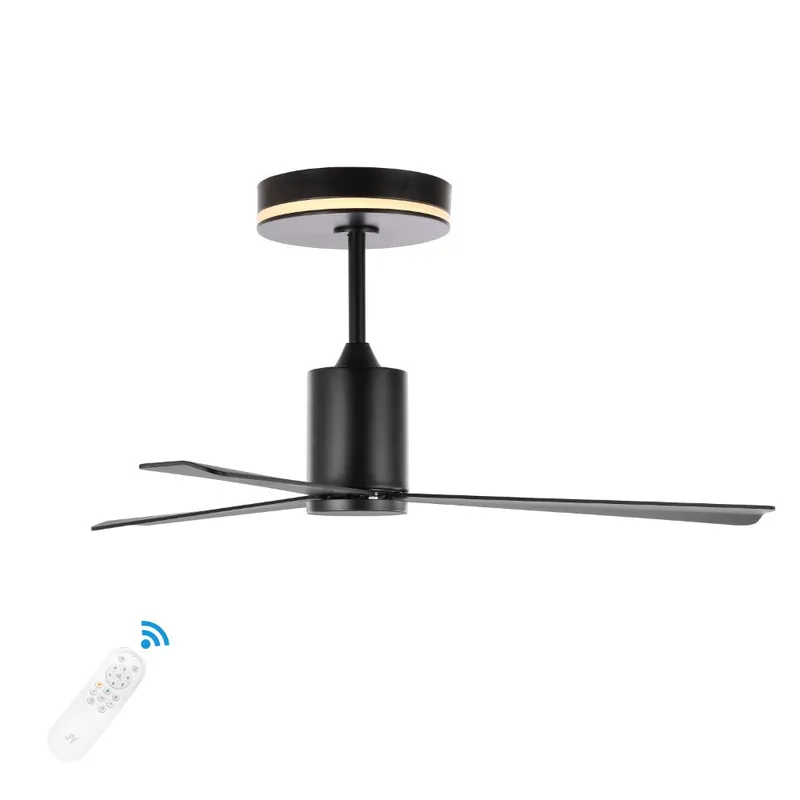 Discount Levien 52" 1-Light Contemporary Minimalist 6-Speed Iron Height Adjustable Integrated LED Ceiling Fan with Remote