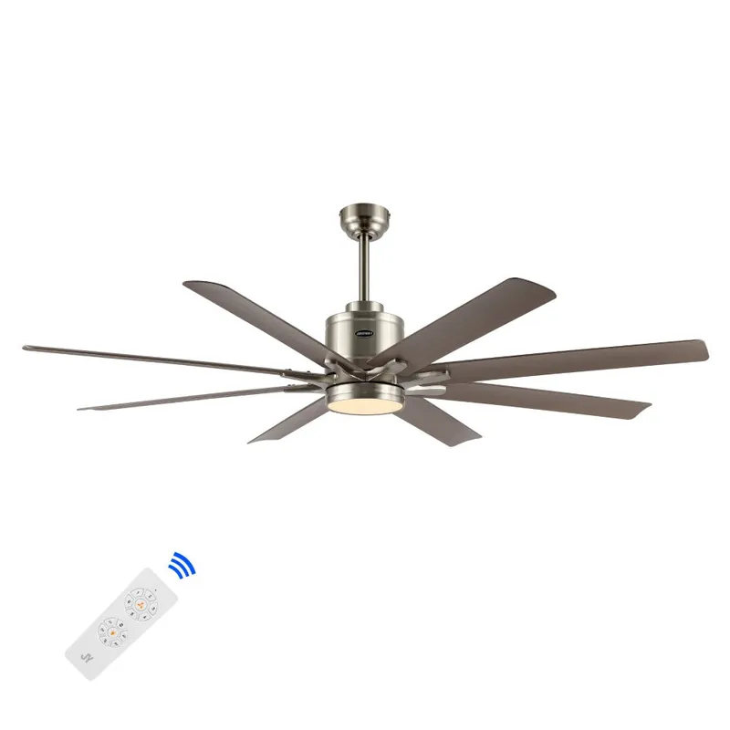 Harbor 66" Contemporary Industrial Iron/Plastic Mobile-App/Remote-Controlled 6-Speed Ceiling Fan with Integrated LED Light No Minimum Order