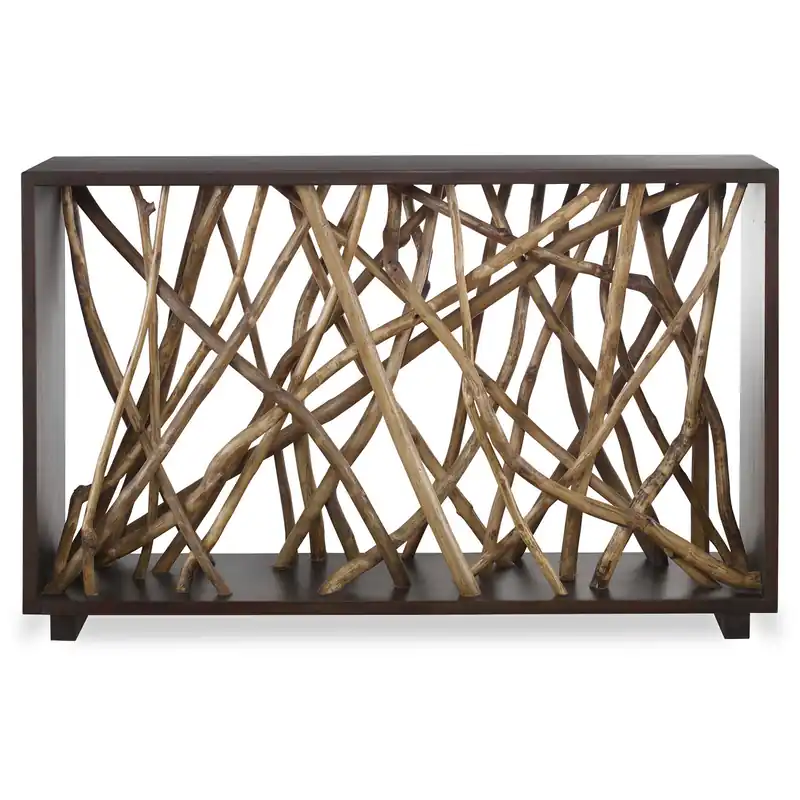 Order Now Teak Maze Console Table