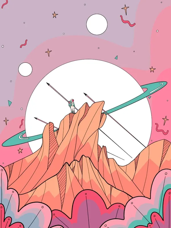 Price Cut Astronaut On Mountain Peak