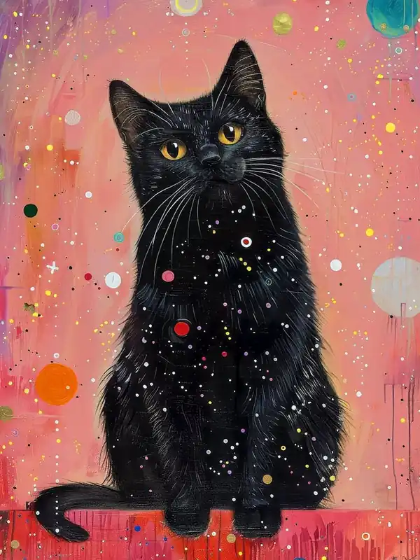 Fan Favorite Black Cat In Space