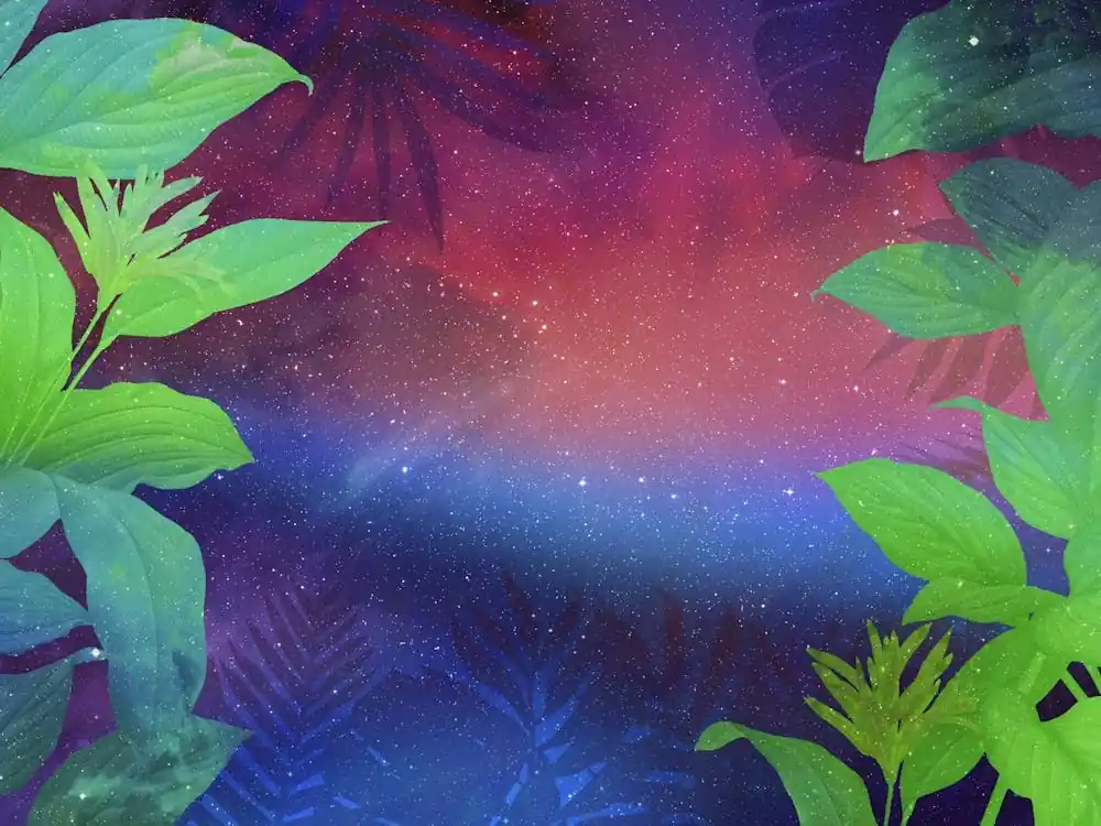 Tropical Space Neon Synthwave Jungle #8 One Day Deal