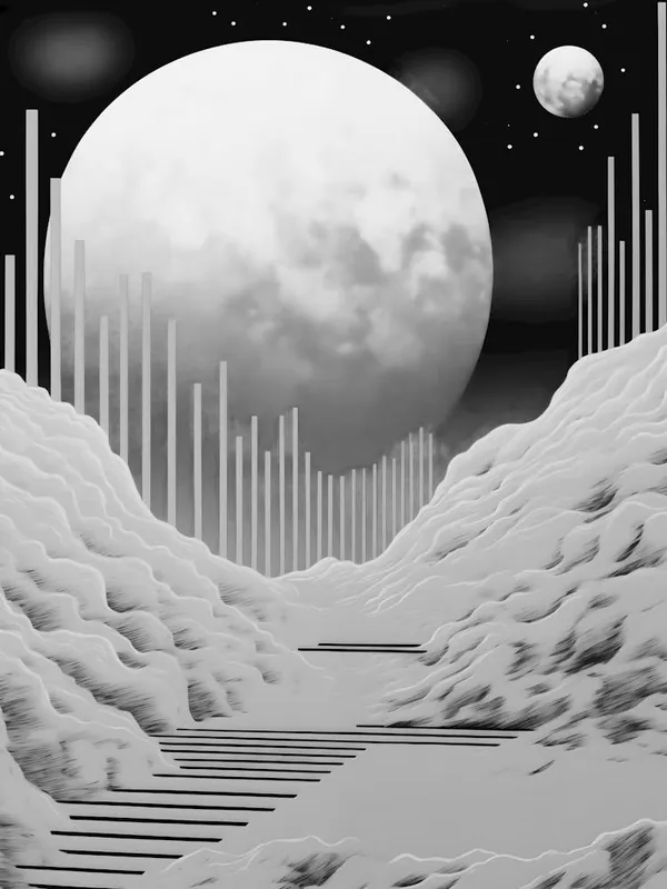 Fast Shipping Moonscape 1