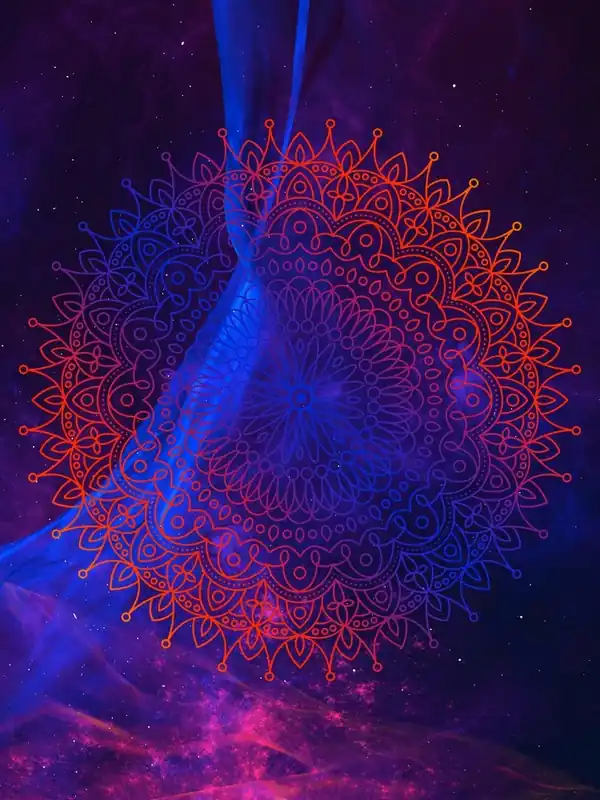 Cosmic mandala #6 - space neon poster While Supplies Last