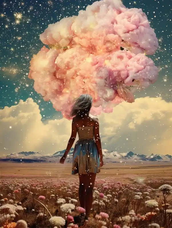 Bulk Order Cosmic landscape of a woman in a desert 3