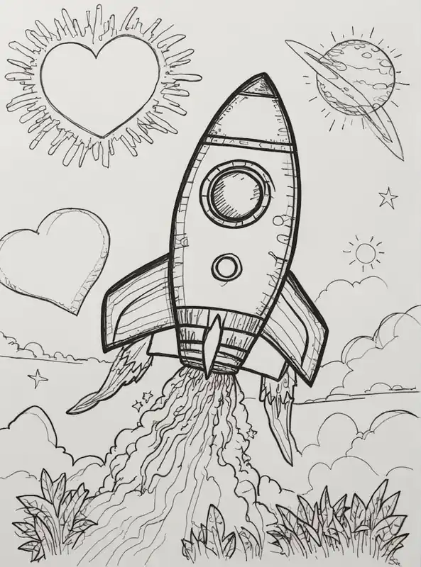 Rocket Ship Drawing Sale