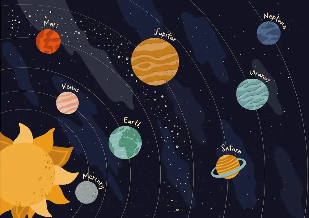 Time-Limited Kids Space Solar System Landscape