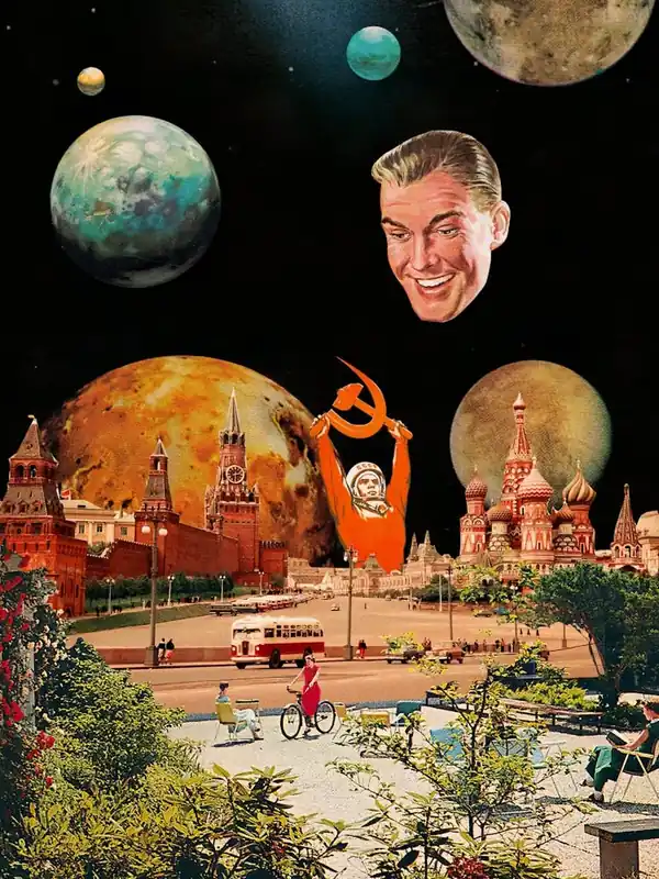 Clearance Soviet space, Kremlin, 1950s collage