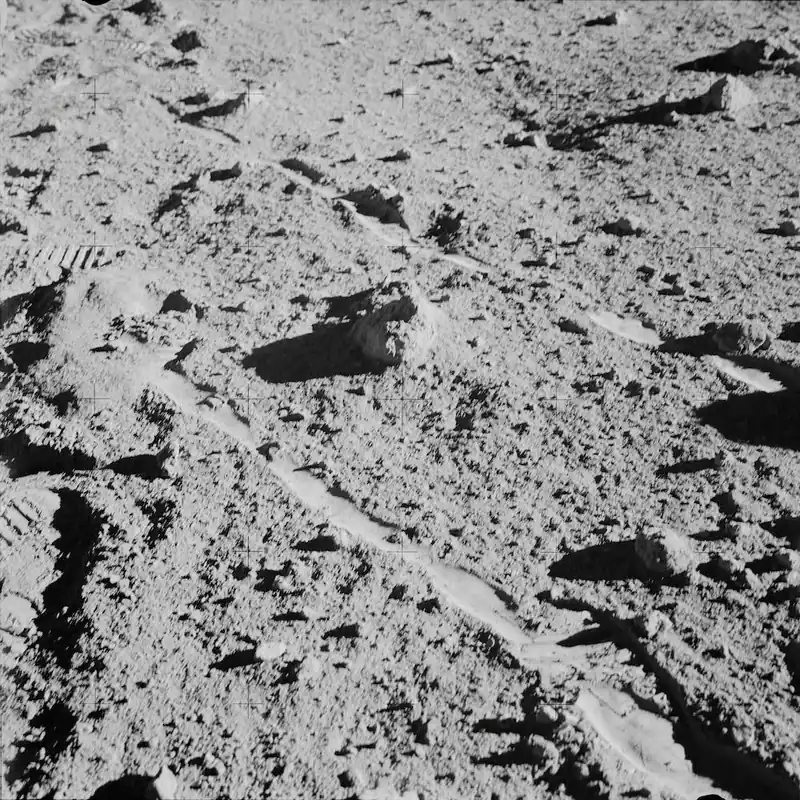 Bulk Order Two Moon Exploring Crew Men Of The Apollo 14 Lunar Landing Mission, Photographed And Collected The Large Rock Pictured Just Above The Exact Center Of This Picture