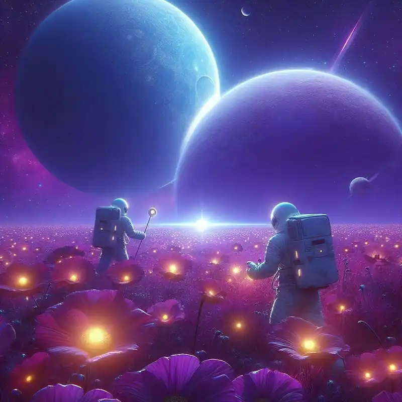 Spacemen Collecting Samples Free Shipping