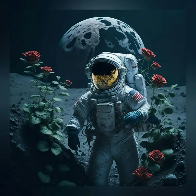 Astronaut On The Moon Free Shipping