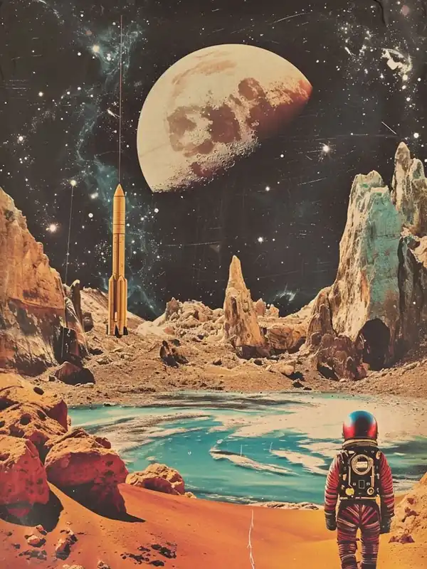 Big Sale Retro Kitsch Space Collage 3