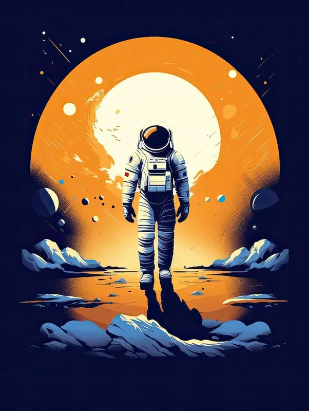 Cosmic Explorations: Astronaut in Space Price Cut