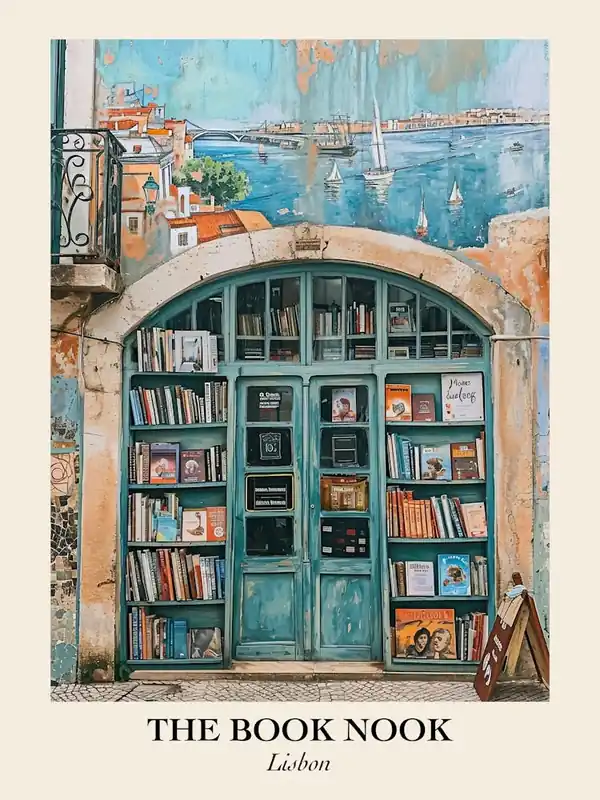 Lisbon Book Nook Bookshop 2 Poster Best Choice