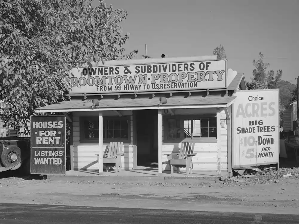 Certified Untitled Photo, Possibly Related To Real Estate Office At Central Valley, California By Russell Le