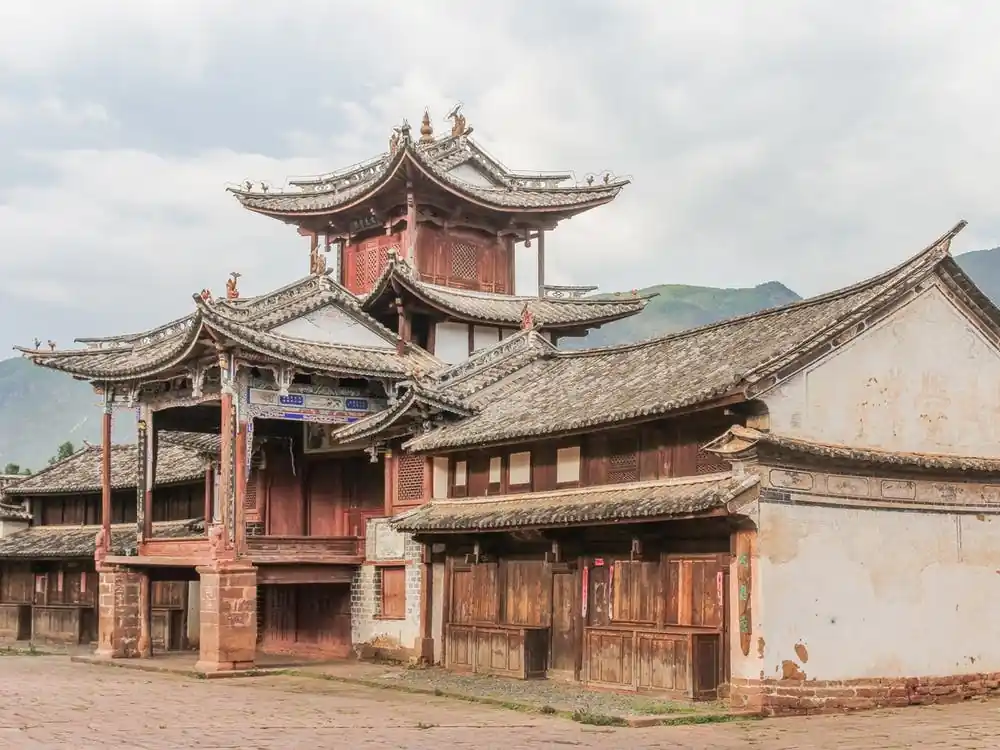 Warranty Included Market square in Shaxi in Yunnan, China