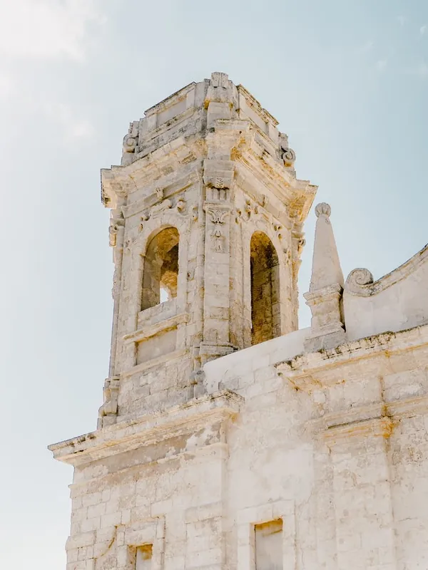 Church Tower, historic building in Monopoli, Puglia, Italy - architecture and travel photography Modern