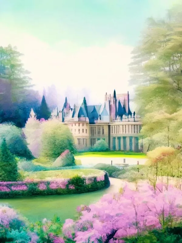 Biltmore Estate Gardens, 1, Usa Pastel Watercolour Best Seller