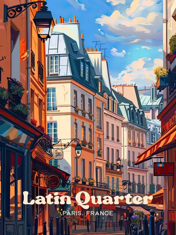 While Supplies Last Latin Quarter Of Paris Architecture Digital Travel Art