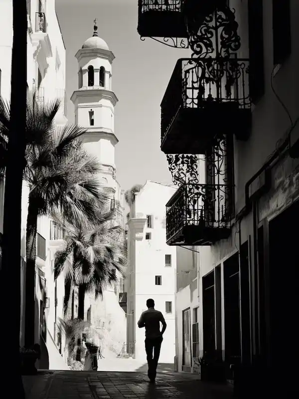 Malaga, Spain, Black And White Analogue Photography 4 Exclusive