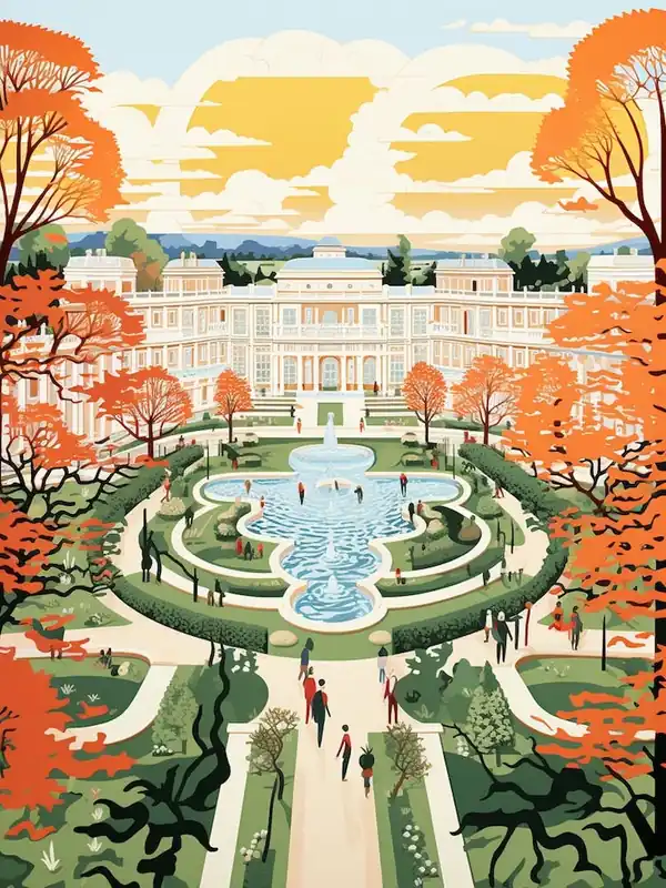Bargain Schnbrunn Palace Gardens Austria Modern Illustration