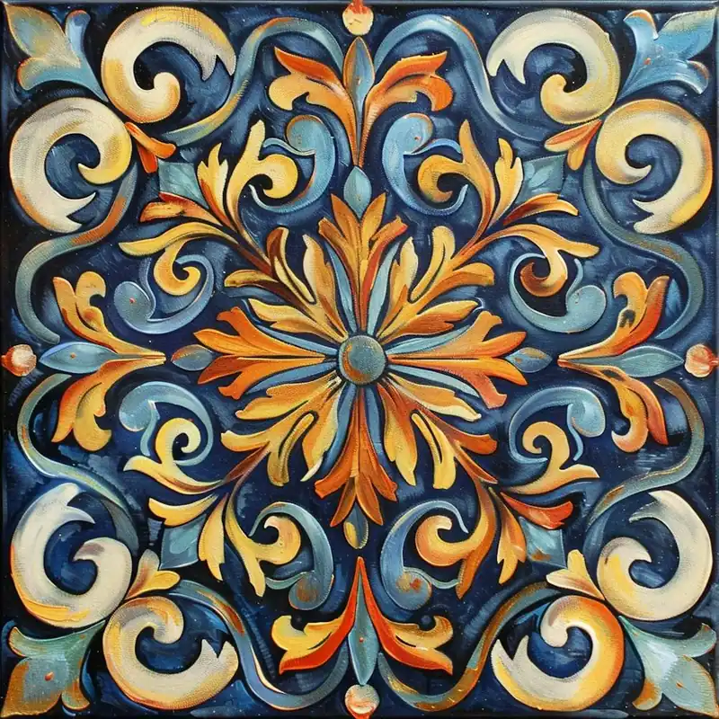 A Decorative Motif Oil Painting Illustration 1718803516 4 Premium