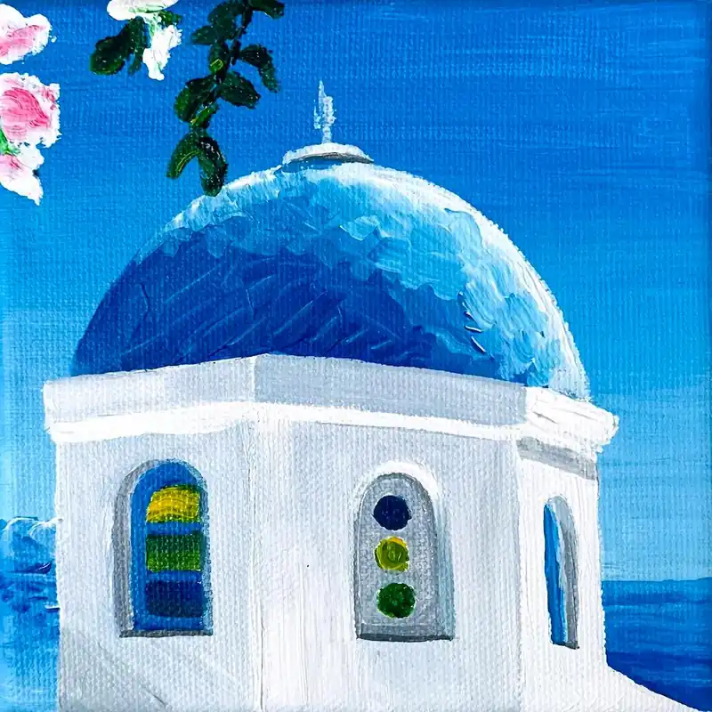 Price Drop Blue Dome Square