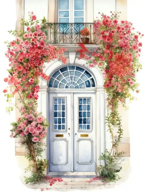 Lisbon, PortugalMediterranean Doors Watercolour Painting 3 Shop Now