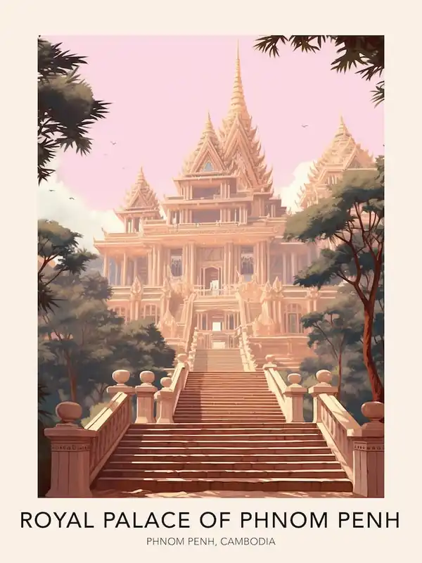 Hot Picks The Royal Palace Of Phnom Penh Cambodia Travel Poster