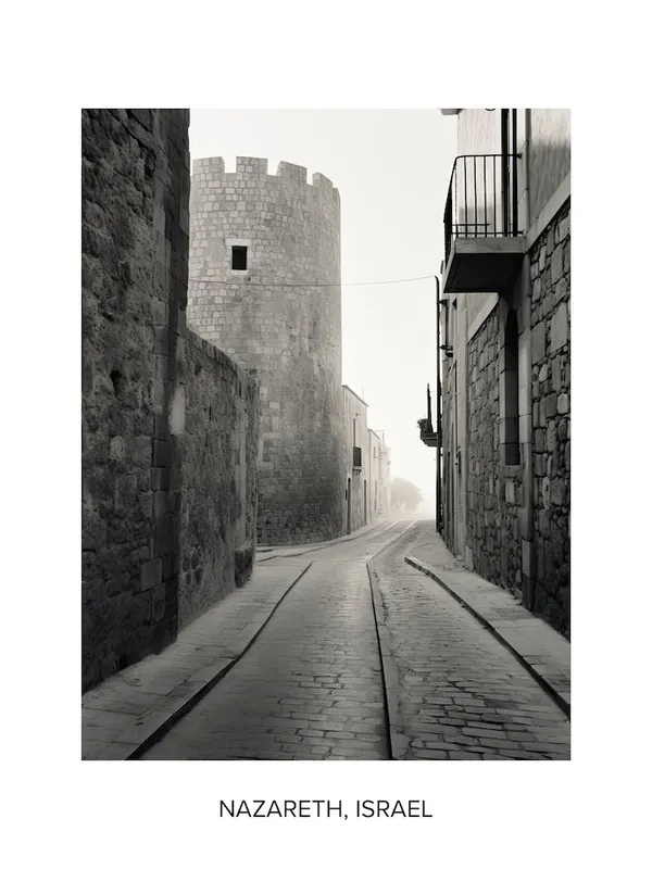 Poster Of Rhodes, Greece, Photography In Black And White 4 Limited Offer