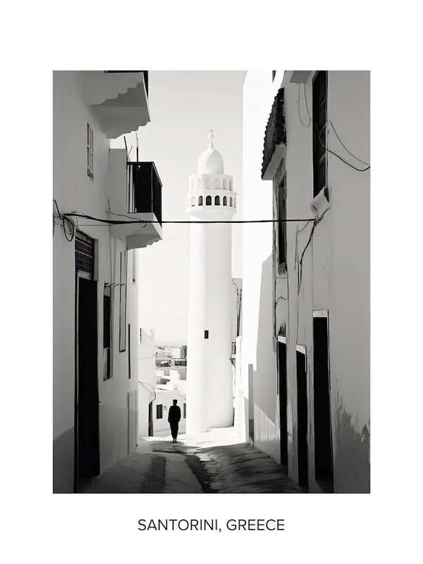 Poster Of Tangier, Morocco, Photography In Black And White 2 Certified