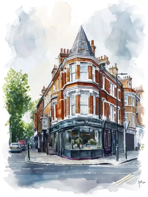 Exclusive Offer Wandsworth London BoroughStreet Watercolour 1