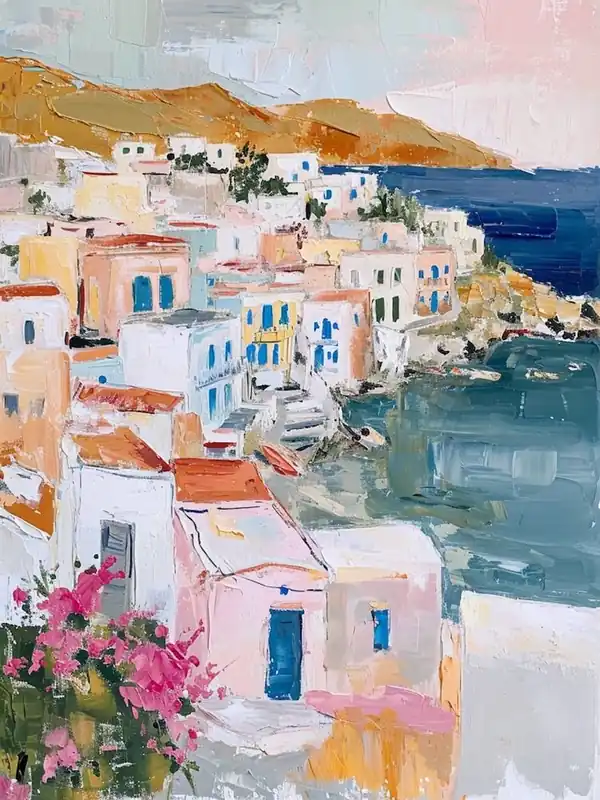 Money Back Guarantee Mykonos Coast Kitsch Brushstrokes3