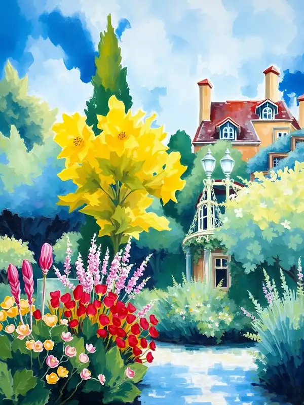 Garden Painting Genuine