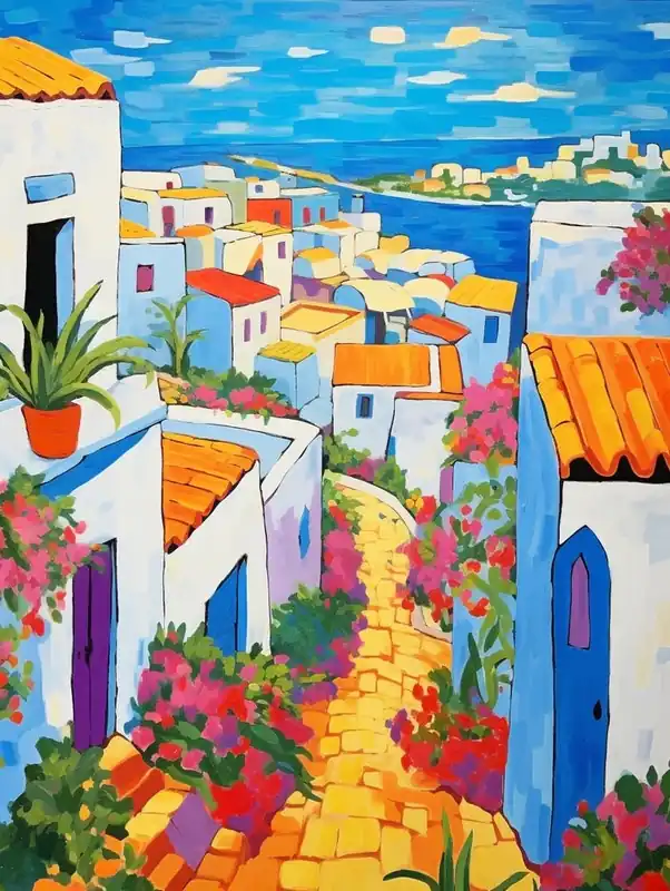 Professional Grade Djerba Tunisia 1 Fauvist Painting