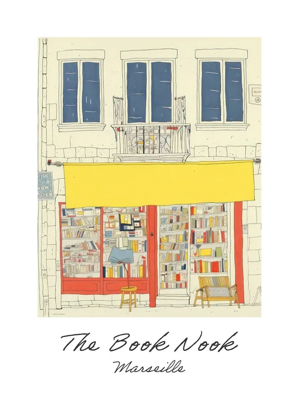 Marseille The Book Nook Pastel Colours 2 Poster Budget