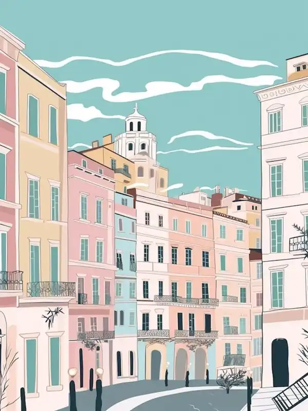 Grab Now Trieste, Italy Illustration