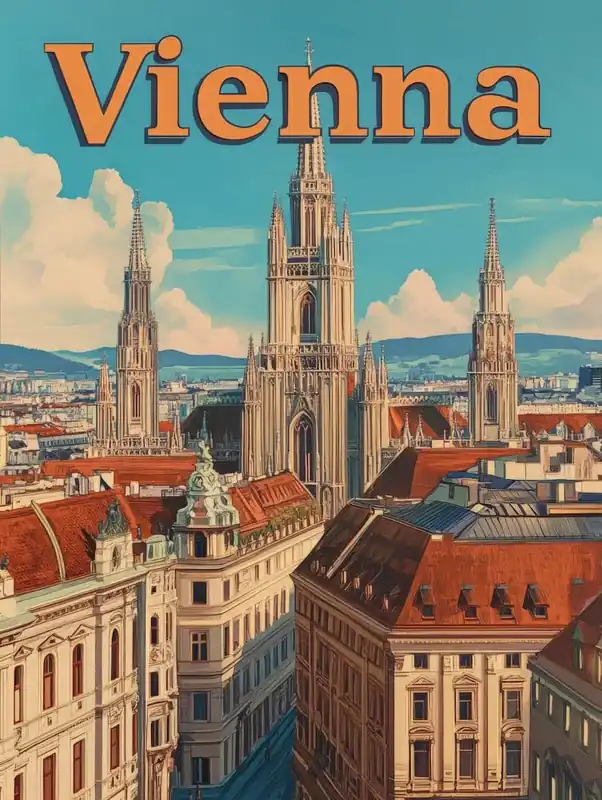 Fast Shipping Aihrgdesign A Vintage Travel Poster Of Vienna 1