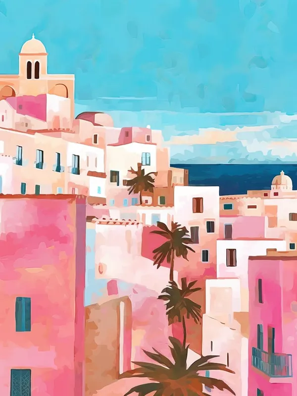 Place Order Ibiza Old Town Spain Travel Housewarming Painting