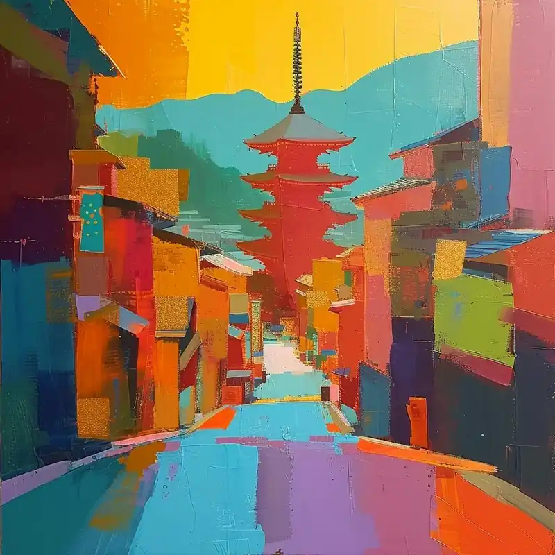Weekend Sale Abstract Travel Collection Kyoto Japan 3