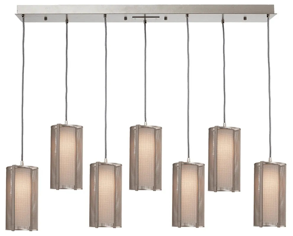 Uptown Mesh Glass Linear Multi Light Pendant Grab Now