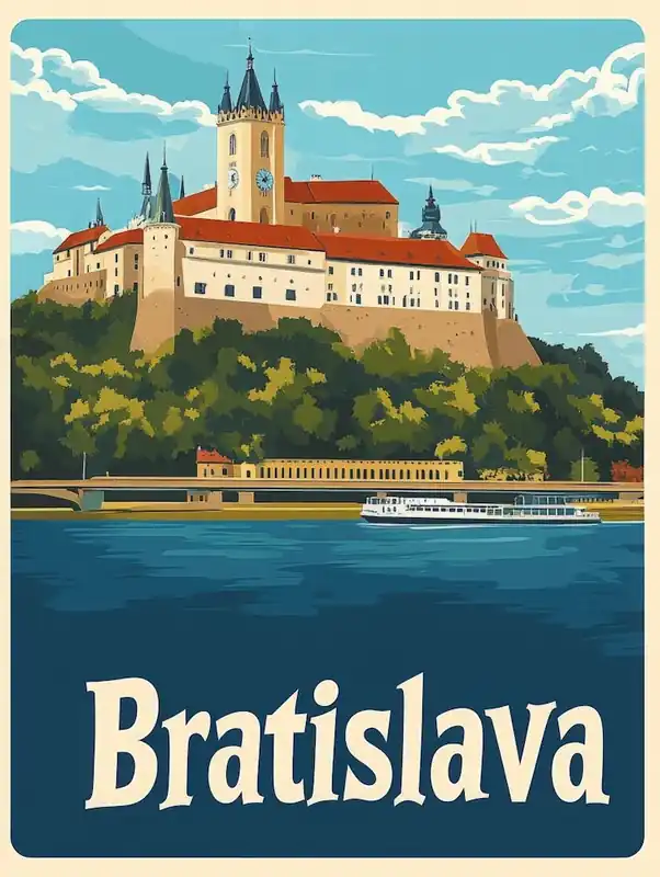 Time-Limited Aihrgdesign A Vintage Travel Poster Of Bratislava 1