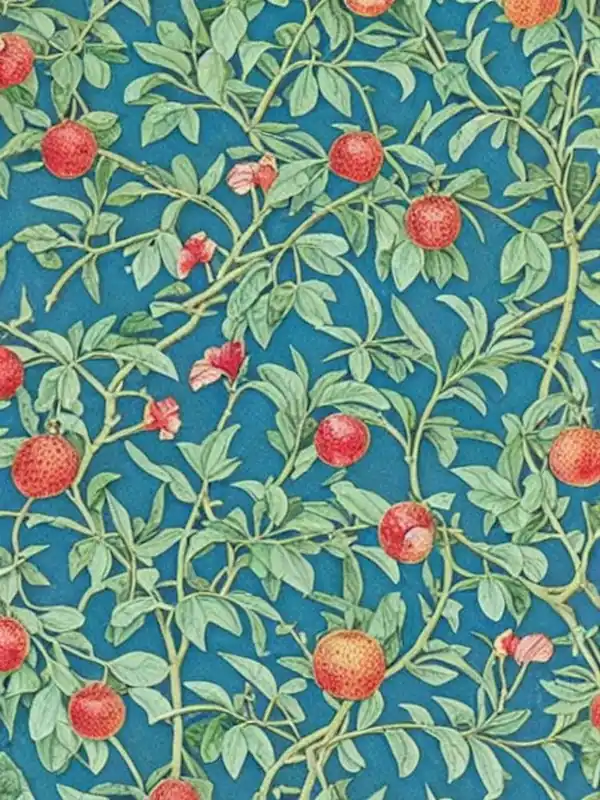 Certified Pomegranate 2 Vintage Botanical Fruit