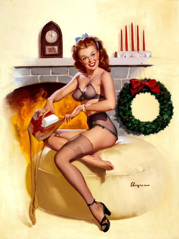 Price Cut Sexy Pin Up Girl With A Present For You
